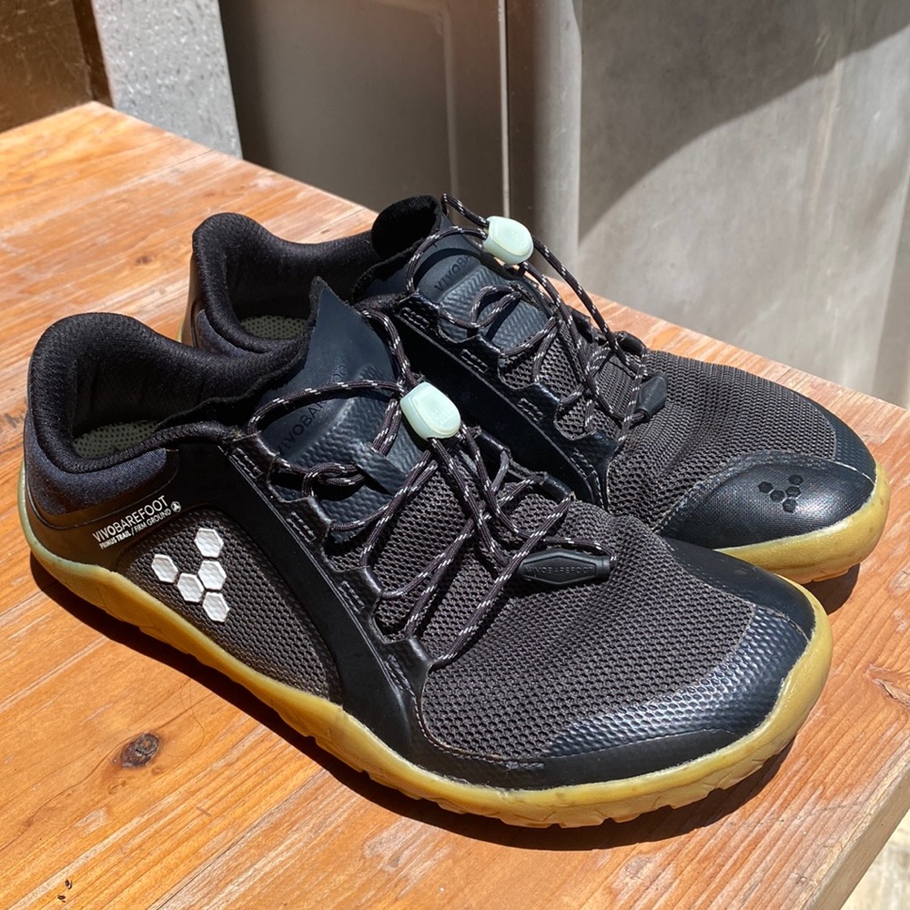 Vivo barefoot Primus Trail FG Womens Obsidian Black 38 Zero Drop Minimalist Shoe
